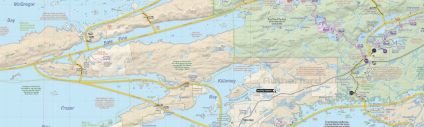 Killarney Outfitters Boat Shuttle Map - Click to Enlarge